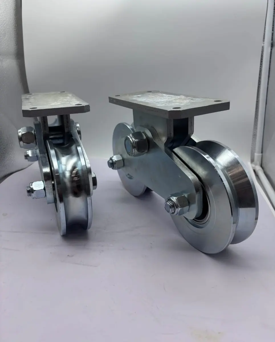 Ruedas de acero con soporte amortiguado
