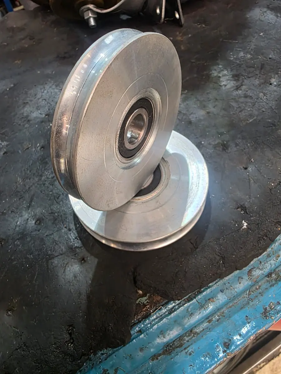 Poleas de aluminio con balero